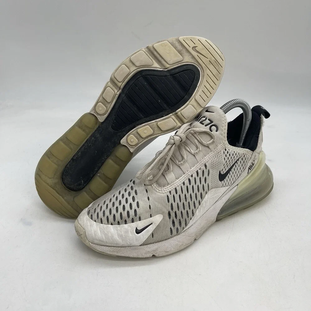 Nike Air Max 270 Shoes Womens 7.5 White Sneaker Mesh Low Top Running